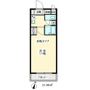 エムステージ白磁楼【8階】の間取り