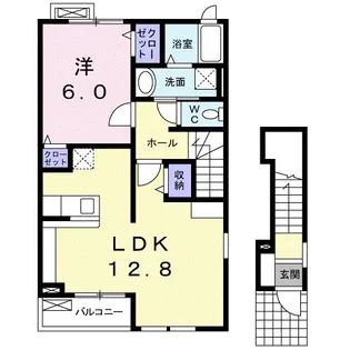 メゾンクラール【2階】の間取り