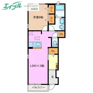 サンライフ・インIIB棟【1階】の間取り
