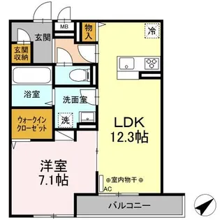 Crest西鎌倉【2階】の間取り