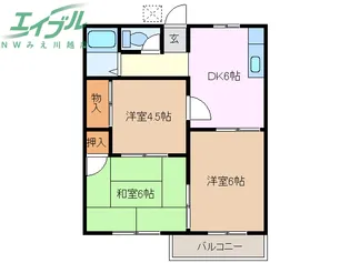 フォーブル水谷【1階】の間取り