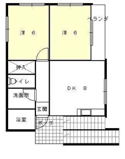 ハイツおおしお【2階】の間取り