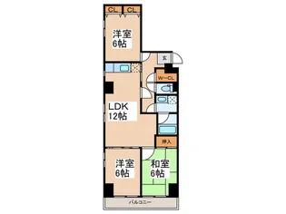 マンションヴィップ柳橋【4階】の間取り