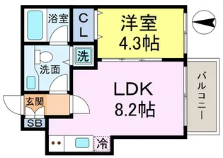 パレルモコート【1階】の間取り