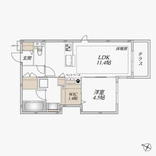 Chaleur Urawa【2階】の間取り