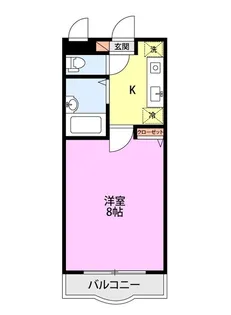 Lily-be関屋恵町【3階】の間取り