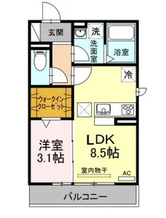 ヴィラージュ ARK【1階】の間取り