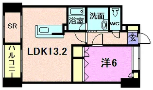 ディークレスト幸西ブラン【13階】の間取り
