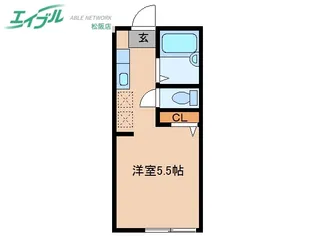 ダンケタカミヤII【2階】の間取り