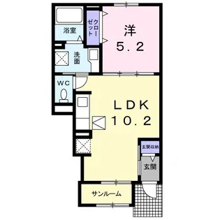 ヴィルゴ B【1階】の間取り