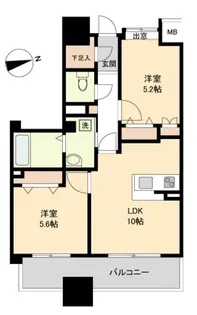 パークフラッツ五橋【8階】の間取り