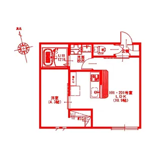 REGALEST片倉町【2階】の間取り