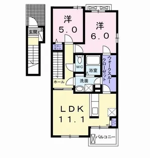 クレア メゾン レーヴ II【2階】の間取り