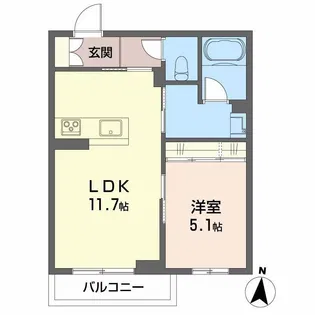 シャーメゾン南白土【2階】の間取り