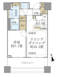 白金ザ・スカイ東棟【18階】の間取り
