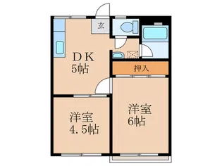 コ-ポSEKI【1階】の間取り