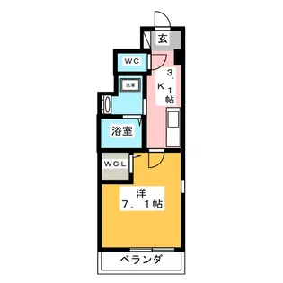 川崎カスケード【1階】の間取り