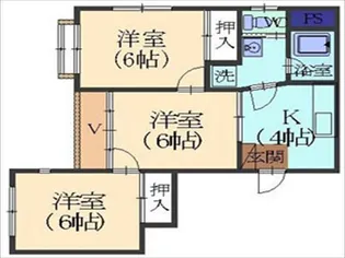 ホワイトシティ【2階】の間取り
