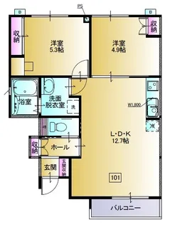 ピュアフォレスト1【1階】の間取り