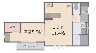 オレオス【2階】の間取り