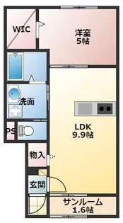ヒッポ阿方 A棟【1階】の間取り
