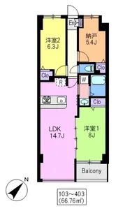 アルティザン平井【3階】の間取り