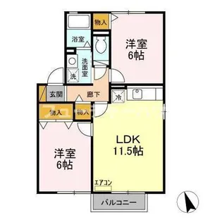 グレイススクエア A【1階】の間取り