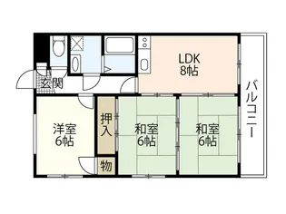 3DKの間取り画像