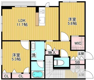 プチボヌール【1階】の間取り