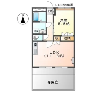 メルヴェール【1階】の間取り