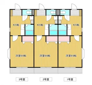 フラットハイツ【1階】の間取り