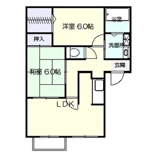 フォブールKDI【1階】の間取り
