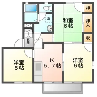 メイプルハウス奥村【2階】の間取り