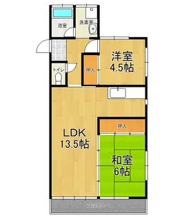 尾ノ上コーポ【2階】の間取り