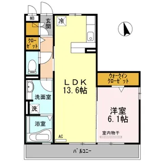ウエストフィールドD【2階】の間取り