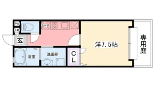 兵庫県西宮市甲子園七番町【アパート】の間取り