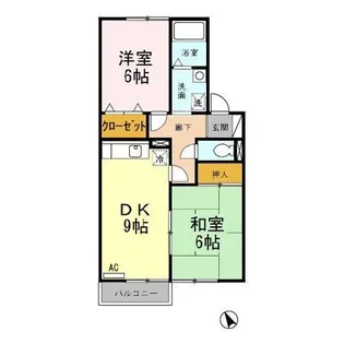 セジュール佐賀【2階】の間取り