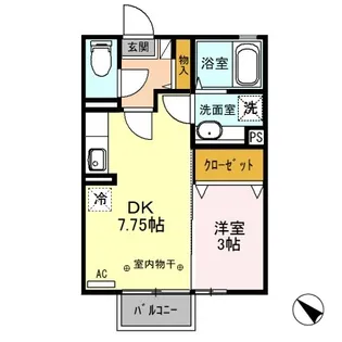 ウインドワードガーデンズE202【2階】の間取り