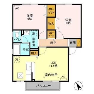 ディアクレスト C【1階】の間取り