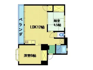 笠原コーポ【5階】の間取り