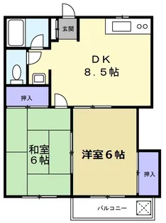 ヒルサイドB【2階】の間取り