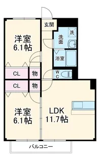エメラルド・グリーン【1階】の間取り