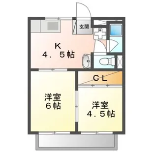エクセルハイム【1階】の間取り