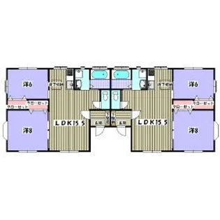 グリーンハイツ高尾崎C棟【1階】の間取り