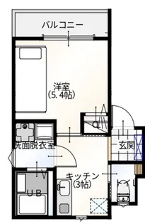 レネットメルル飛田給II【2階】の間取り
