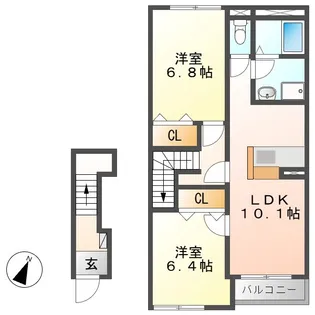 エミネンス2【2階】の間取り