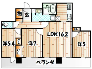 小倉D.C.TOWER【18階】の間取り