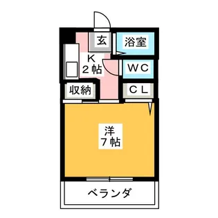 ハイツサンシャイン【1階】の間取り