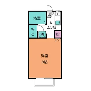 グランデュールパビヨン B【2階】の間取り