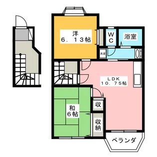 メイファイブB【2階】の間取り